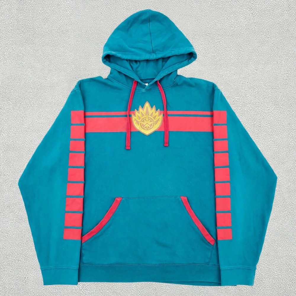Marvel Guardians of the Galaxy Hoodie Mens 2XL Teal Red Disney Store Cosplay - Picture 1 of 5